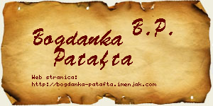 Bogdanka Patafta vizit kartica